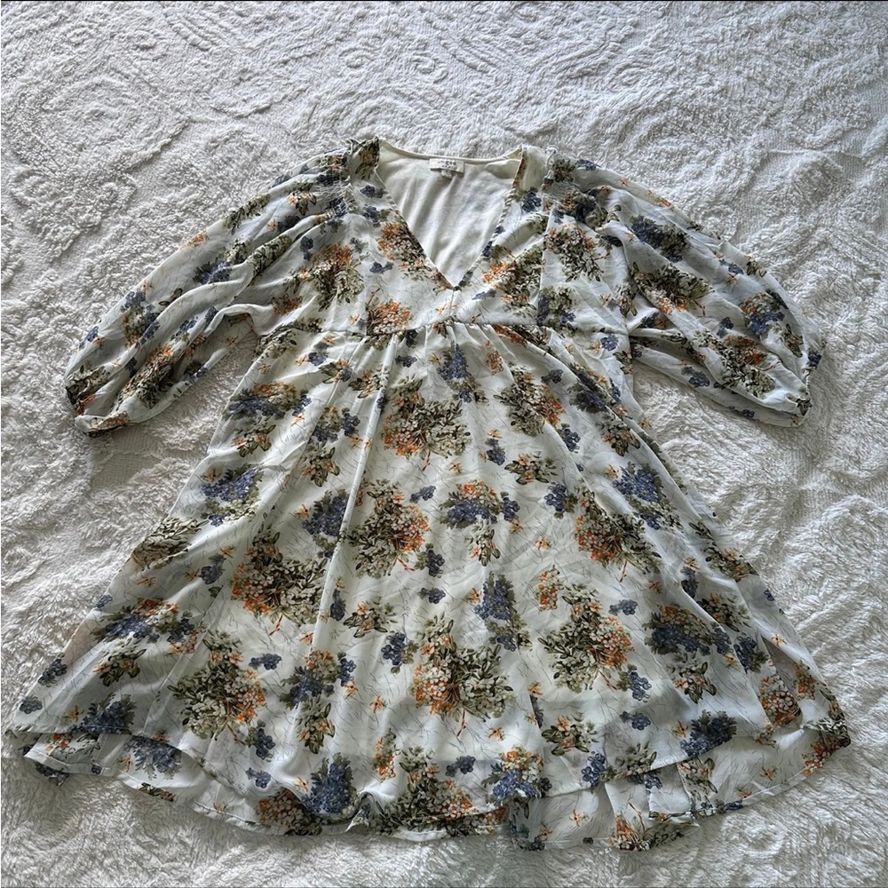 Beautiful Umgee Floral Boho Dress Size Small